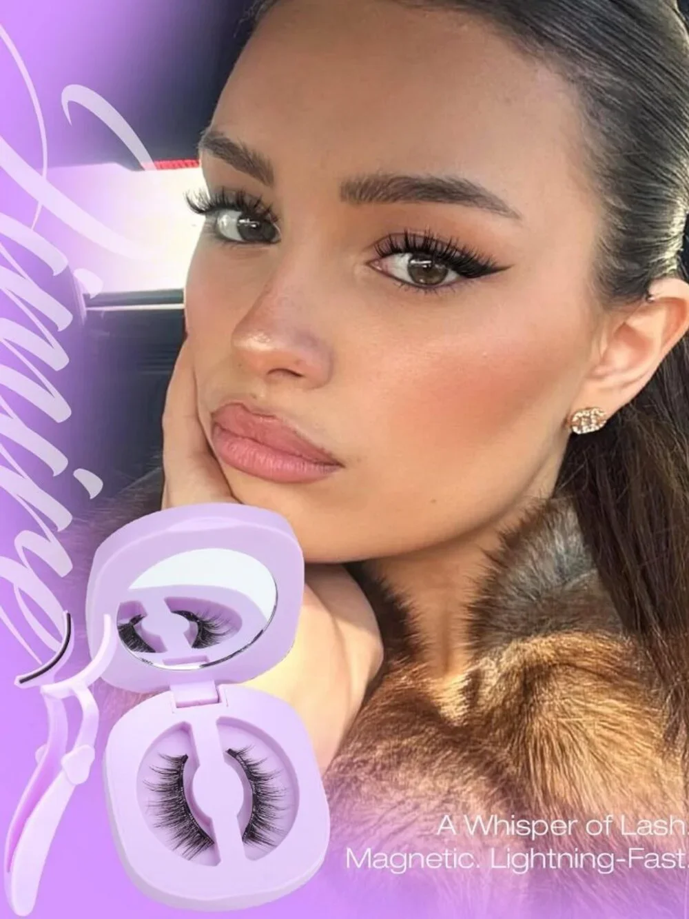 Natural Wispy Magnetic Eyelashes - Reusable, No Glue, Easy Applicator, Quick